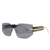 豪華なデザイナーNew Men's and Women's Sunglasses 20％fファミリーフレームレス猫のアイネットレッドウィンドインス同じウルトラライトファッションFE40066