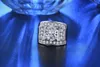 Pierścienie ślubne Hainon Duża wielkość kobiet Pierścionek zaręczynowy 6 7 8 Prezent na srebrny kolor luksus z biżuterią biżuterii z cyrkonem biżuteria