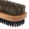 Men Boar Bristle Hair Brush - Natural Wooden Wave Brush for Male, Styling Beard Hairbrush for Short,Long,Thick,Curly,Wavy Hair