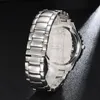 Wristwatches D&Z Iced Out Bling Diamond Watch Quartz Fashion Square Couple Wrist Jewelry For Stainless Steel Band Business Wris