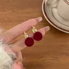 Hoopörhängen Adolph 2023 Plush Ball for Women French Eartrop Minimalist Tiny Huggies Earring Wedding Fashion Jewelry
