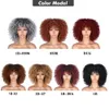 Cheveux courts crépus bouclés perruques avec frange pour les femmes noires Cosplay Lolita synthétique naturel Blonde perruque rouge perruque Afro Curlsfactory dir