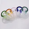 Bunte 14-mm-Glasschale mit Außengewinde für Pfeife. Glas-Bubbler. Glas-Räucherschale für trockene Kräuter