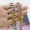 Kedjor Hiphop Curb Cuban Gold Silver Color Halsband Chic Fashion Design Halsband Charm Link Chain för män Kvinnliga smycken gåvor