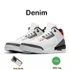 Jumpman 3 Chaussures de basket-ball pour hommes 3S Napolitan Dark Moka Desert Elephant Kumquat Cardinal Red Cement Black Cat Racer Blue Fragment UNC Cool Grey Muslin Hommes Baskets