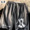 K443 Pantalones cortos para hombres Diseñador Hombres Verano Nadar Corto Longitud de la rodilla Hip Hop High Street Deportes Entrenamiento Pantalones de playa para hombre Cintura elástica Malla Sweetpants W3AF #