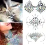 Rhinestone Gems Nipple Covers Stickers Costume Accessories Body Bra Jewels Crystal Tattoo Sticker Chest Music EDC Festival Decorations