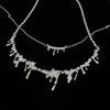 Choker Hiphop Korean Style Liquid Metal Water Drop Lava Halsband för kvinnor Party Nightclub Dancing Creative Neck Chains smycken