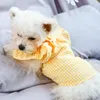 Vêtements pour chiens robes d'été personnalisées pour couleur bonbon mignon moyen petit chat vêtements Plaid princesse chiot vêtements pour animaux de compagnie 2 couleurs