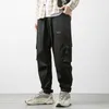 Męskie spodnie 2021 Nowe letnie multipockets Spodnie Cargo Men Streetwear Beige Black Worbgy Joggers Mężczyźni mężczyźni