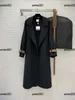 Femmes Trench Coats dame Vêtements d'extérieur fille Coupe-vent Taille S-L Tissu en laine Patte de boutonnage avec veste à la taille Nouveaux produits Mar06