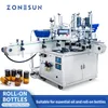 ZONESUN Roll-on Bottles Filling Capping Machine Deodorant Antiperspirant Essential oil Liquid Automatic Magnetic Pump ZS-AFC11