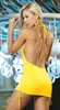 Casual Dresses Sexig Women Halter V-ringning Lågklipp ovanför knä Slim Monterad Dress Ladies Club Party Casual Mini Bandage BodyCon Dress W0315