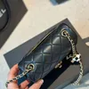 Shoulder Bags CF Genuine Leather Handbag Totes Fashion Designer With Black and White Ball Football Flap Clutch Crossbody Handle Bag Wallet Women