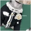 Dog Apparel Designer Clothes Brands Spring Coats Small Fragrance Pet Sweater For Cardigan Schnauzer Bomei Teddy Corgi Pug Dogs Cat P Dh8Rr