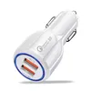 QC3.0 6A Car Charger Adapter Dual Usb Ports Fast Charger Quick Car Charge Power for iPhone 13 12 11 pro max 7 8 MacBook Samsung Huawei