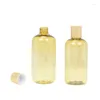 Storage Bottles 250 300 350 500ml PET Plastic Bottle Essence Cosmetic Toner Water With Orifice Reducer Matte Gold Lid 10pcs