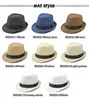 Moda Unisex kobiety kapelusz słomkowy dla mężczyzn wstążka Curling Brim Jazz kapelusz Fedora Panama czapka gangsterska Outdoor Beach kapelusze przeciwsłoneczne dla rodziców i dzieci