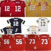 NCAA Vintage 75th Retro College Football Jerseys cosido amarillo rojo Jersey