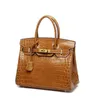 Bag Fashion Designer Crocodile Pattern Leather One Shoulder Diagonal Cross Cowhide Women's Handbag