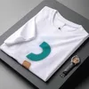 Men's T Shirts Summer New Light Luxury Short Sleeve T-shirt Men's Mercerized Cotton Slim Letter T-shirt Male Round Neck Fashion Clothes For Man Asian Size