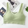 Traje de yoga Sujetador deportivo para mujeres Gimnasio Belleza Tubo negro Top Antideslumbrante Sin anillo de acero Tallas grandes Ropa interior Bras