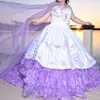Lyxig blå quinceanera klänningar 2024 med ruffles ballkleider korsett prom klänning kvinnor födelsedagsfest söt vestido de 15 anos