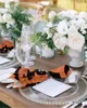 Table Napkin Halloween Bat Orange Background 4/6/8pcs Cloth Decor Dinner Towel For Kitchen Plates Mat Wedding Party Decoration