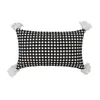 Handgemaakte kussensmeisje Tassel Flocking Cover 3D Plaid Borduursel Bedm bed decor Jacquard Pillowcase Lumbar