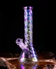 Glow in the Dark Bong Narghilè Pipa ad acqua in vetro fumoso Heady Dab Rigs Downstem Perc con ciotola da 14 mm