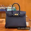 Bag Fully Designer Hand-stitched Original Factory Togo Leather Bk30 Fashion Leather Portable Luxury for Women Midnight Blue