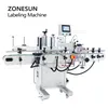 ZONESUN Industrial Equipment Label Applicator Automatic Labeling Machine Round Glass Plastic Bottle Jar Vial Packaging Production ZS-TB260S