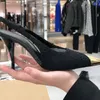 Chaussures habillées en métal femmes bout pointu talons hauts en cuir verni Tacones dames pompes solide Femme Sandalias sangle arrière Zapatos Mujer