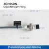 Zonesun Sıvı Azot Doldurma Makinesi Anti Oksidasyon Gıda Ürünleri İçin Deoksidize Etoksidize İçecekler Damproof Meyve Suyu Şişeler ZS-LN01