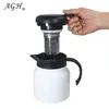 27oz 32oz sublimering termisk te kaffekrukor carafes vit rostfritt stål dubbel väggad isolerad vakuumkolv termos kaffekanna med pressknappens topp te filter