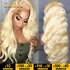 Synthetische Perücken, 613-Blond, Spitzenfront, Remy, brasilianische Körperwelle, 13 x 4, Echthaar, transparent, für Frauen, 250 Dichte, 230314