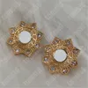 2023-Designer Pour Boucles D'oreilles Femmes Oreille Stud Marque Designers Or Cerceau De Luxe Boucles D'oreilles Marque Cristal Classique Femmes De Noce Bijoux Femme