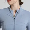 Aktive Shirts für Damen, durchgehender Reißverschluss, Yoga-Top, Workout, Laufen, Sportjacken mit Daumenlöchern, hoch dehnbar, langärmelig, bauchfreie Tops, Activewear