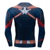 Herr t-skjortor mode Endgame Captain 3D Gedruckt Cosplay Compression Premium Shirt Finess Gym snabbtorkande täta toppar