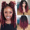 Faux locs الضفائر الشعر الكامل الدانتيل الأمامي فوضوي مواطس الشعر شعر شعر مستعار مع شعر الطفل للنساء الأزرق 613Factory Direct