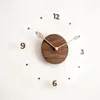 Relógios de parede 12 polegadas Relógio pendurado Relógio simples Decoração de casa Nórdica Ratina Creative Soll Mold Wood Acrílico Vidro da sala de estar