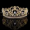 2023 Bling Kristalle Hochzeit Kronen Kopfschmuck Braut Diamant Schmuck Strass Stirnband Haar Krone Zubehör Party Tiara