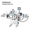 ZONESUN Industrial Equipment Label Applicator Automatic Labeling Machine Round Glass Plastic Bottle Jar Vial Packaging Production ZS-TB260S