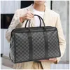 Other Bags Handbag Mens Travel Bag Large Capacity Lattice Tide Brand Backpack Lage Single Shoder Business Drop Delivery Accessories Dhvzg