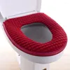 Fundas para asiento de inodoro, suave y cálida felpa, almohadilla para tapa de invierno, accesorios de baño, decoración del hogar