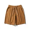 Męskie spodenki MRGB Summer bawełniane szorty lniane spodnie solidny kolor elastyczne talii mężczyźni swobodne krótkie spodnie 2023 HARAJUKU MĘŻCZYZNIE PLEAT Mode G230315