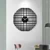 Настенные часы творческий подход в северном стиле молчание черное современное простое декоративное абстрактное обезведи