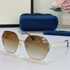 High quality fashionable sunglasses 10% OFF Luxury Designer New Men's and Women's Sunglasses 20% Off G's Ni Luhan's same metal hollow out large frame irregular gg0818s