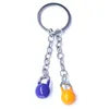 Keychains Alloy Craft Painted Color Fitness Kettlebells Long Chain Key Kettle Bells Charm Ring Fit Gym smycken