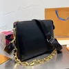 Bolsas de crossbody Chain ombro grosso Mulheres bolsa de bolsa hobo axueta de baguete coussin bolsa de tiras largas de manchas de moda de alta qualidade tiras de alta qualidade